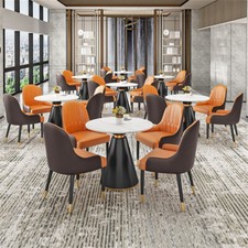 Dining Chairs 2/4Pcs Modern Leather High Back Sturdy Metal Legs Home Office Cafe