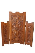 Edwardian Arts & Crafts Oak Fire Screen - Antique Firescreen Fireplace Cover