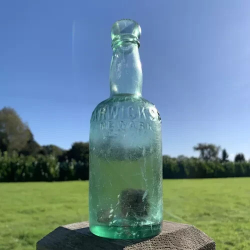 Old bottle glass warwicks - glass,