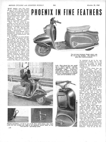 1960 phoenix 250cc scooter - phoenix,