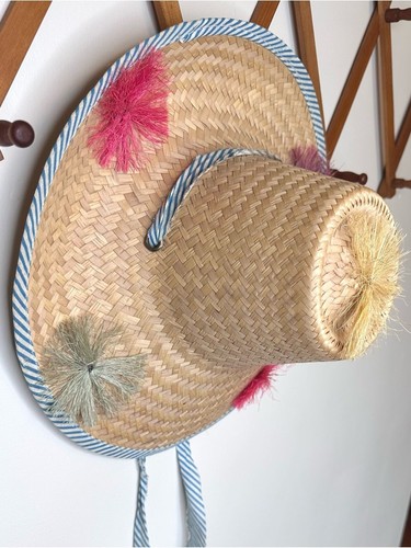 Vintage 1950s straw sun - vintage,