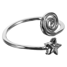  Girl Toe Ring Swirl Wire Star