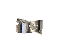 Chopard Floating Happy Diamond Ring 18k White Gold 1x  0.05ct 32 x .30ct Size L