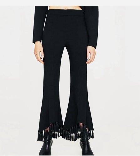 Zara black boho pants - boho, leg