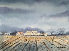 New watercolour farm buildings