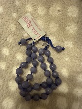 LOLA ROSE DOUBLE STRAND PURPLE / LILAC / GREEN FLUORITE GEMSTONE BRACELET VGC