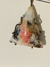 Tugtupite Pendant In Blackened