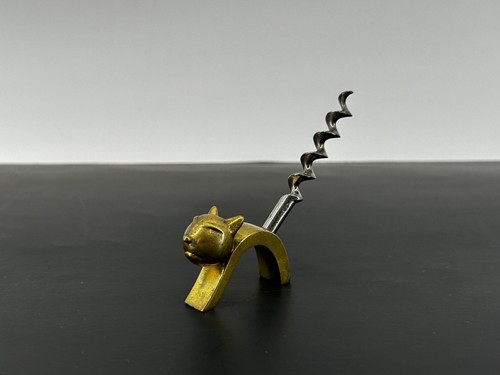 Vintage cat corkscrew wine - cat,