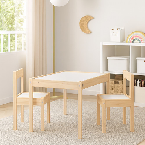 Children small table and 2 - children's,