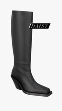 Zara leather knee high cowboy boots KAIA X ZARA bnwt size 6