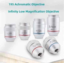 1X / 2X Achromatic Bio-microscope Objective Lens Infinity Low-Power Lens RMS