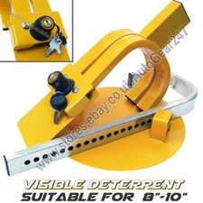 Caravan Boat Trailer Security 8" - 10" Full Face Tyre Wheel Clamp Lock - SWWL4