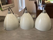 Original BTC Task England Industrial Aluminium Pendant Lights X3 with Fittings