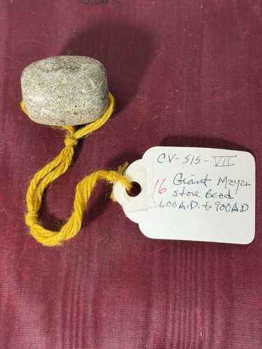 Large stone bead old - stone, tag