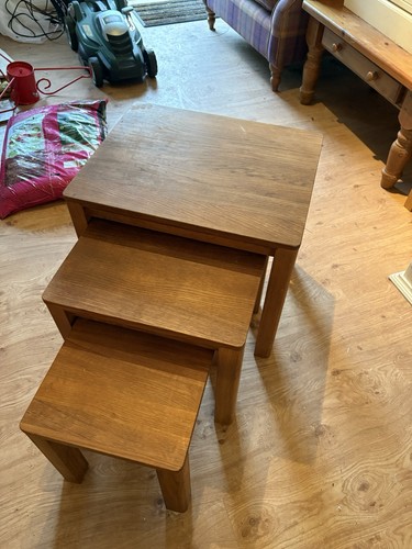 Piece oak table set - 3,