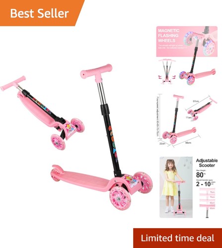 Kids wheel kick scooter with - kick,