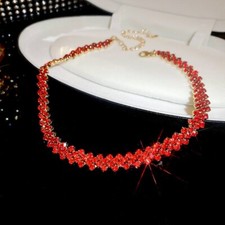 Choker necklace crystal row - choker, 3