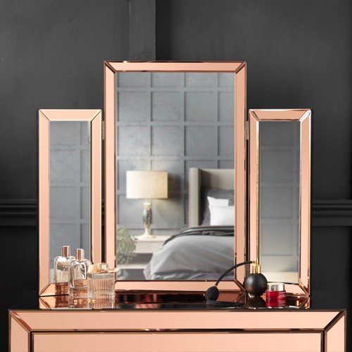 Gold tri fold desktop triple - gold,