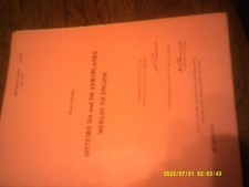 Spitfire IIa andIIb Aeroplanes Merlin XII Engine Pilots Notes Facsimile Copy