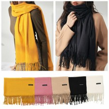 Pure Cashmere Scarf Women Ladies Winter Warm Long Soft Wool Shawl Wrap Knit