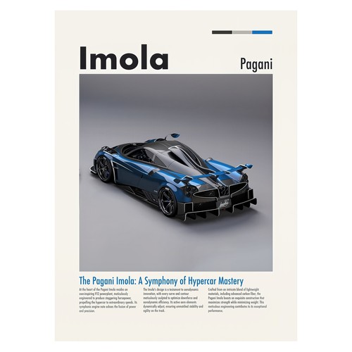 Blue pagani imola hypercar - blue,
