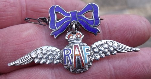 Ww2 sterling silver - a, enamel