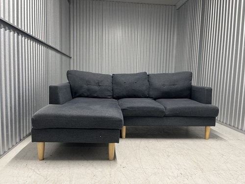 Navy blue corner sofa - corner, with