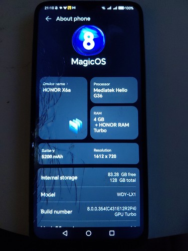 Honor x6a mobile phone 128gb - x6a,