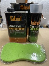FABSIL ALL IN ONE TENT & GEAR AWNING CLEANER WATERPROOFER PROTECTOR CARE KIT