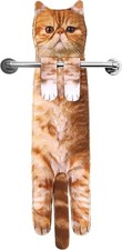 Orange Cat Hanging Hand Towel