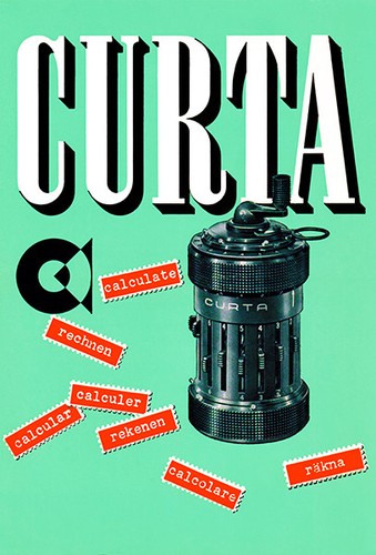 Curta calculator 1954 - calculator,