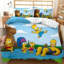 The Simpsons/Duvet Cover/Double-sided Pillowcase/Homer/Bart/Lisa/Bedding Set UK