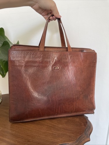 The bridge leather book bag - bridge,