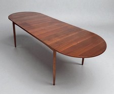 Danish Teak Oval Extending Dining Table Vintage Retro Mid Century 1960s 6-8 Seat