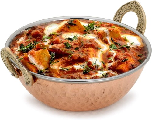 Copper hammered balti - copper,