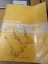 SUZUKI GS650 GT/GLSUPPLEMENTARY SERVICE MANUAL CLASSIC MOTORBIKE GARAGE CLEAROUT