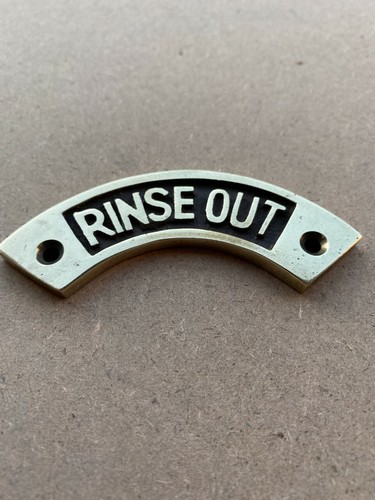 Narrowboat rinse out label - narrowboat,