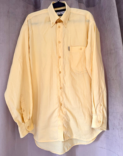 Oakman yellow solid button - solid, button-up