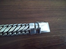 A Used 925silver Mens Heavy &Substantial  Buddah  To Buddah Bracelet,