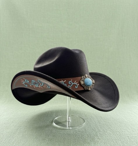 Cowboy cowgirl hat in black - cowboy,