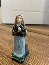 Vintage Saint Bernadette Figurine Small Collectable Religious Item Praying