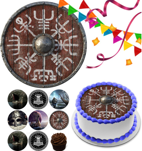 Viking shield celtic cake - shield,