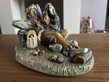 VINTAGE 1970s NATURECRAFT FIGURINE "LAZY LIFE" NO 811 MADE IN ENGLAND