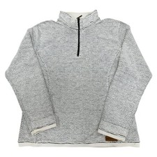 Weird Fish Mens White Macaroni Sweatshirt 1/4 zip Jumper Outdoor Large