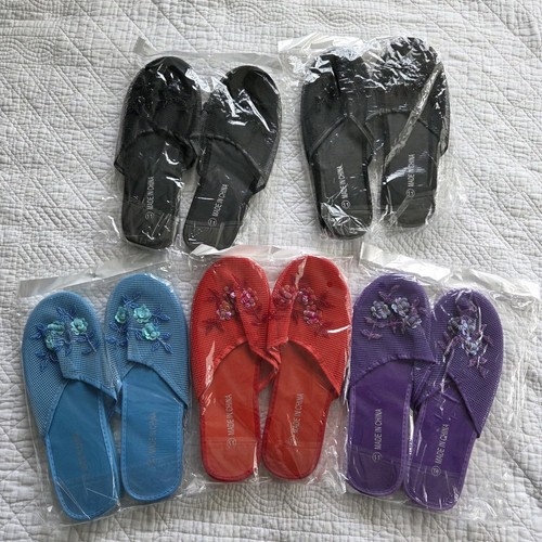 Lot chinese beaded slippers - beaded,