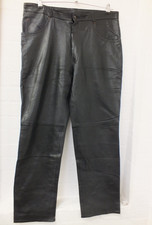 Levi's Black Leather Trousers Size 40W (Hol)