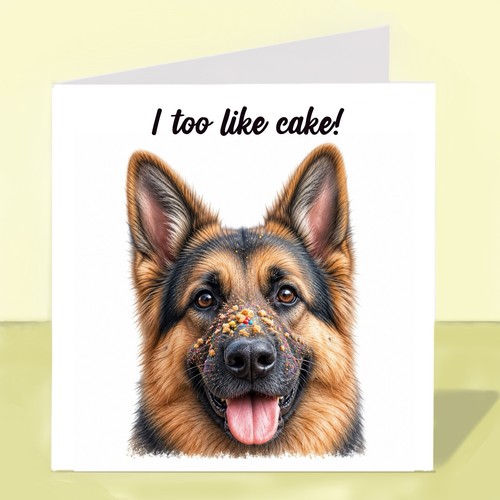 German shepherd birthday card - shepherd,