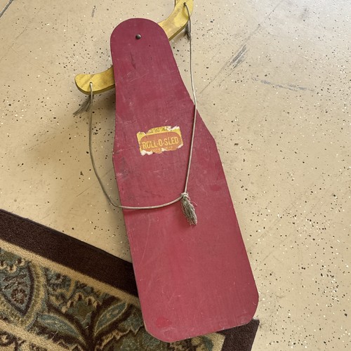 Vintage wooden roll sled - vintage, roll-o-sled