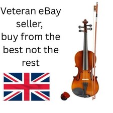 3/4 Size Acoustic Violin With Fiddle Case Bow Rosin For Beginner Kids 9-11 Gift