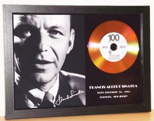 FRANK SINATRA 100TH ANNIVERSARY SIGNED PHOTO CD GOLD DISC COLLECTABLE